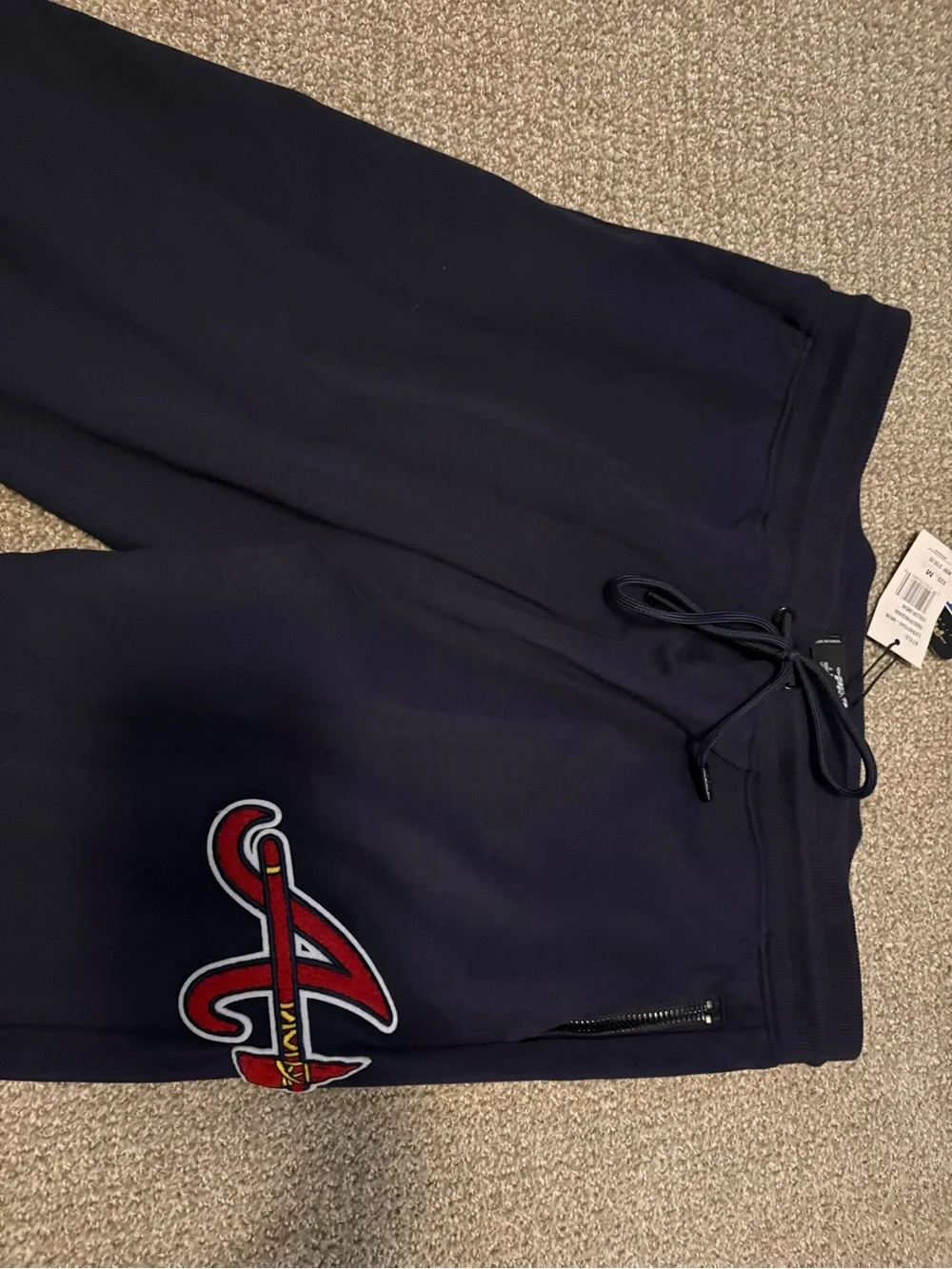 Men's Navy Script Logo Joggers with Drawstring Waist